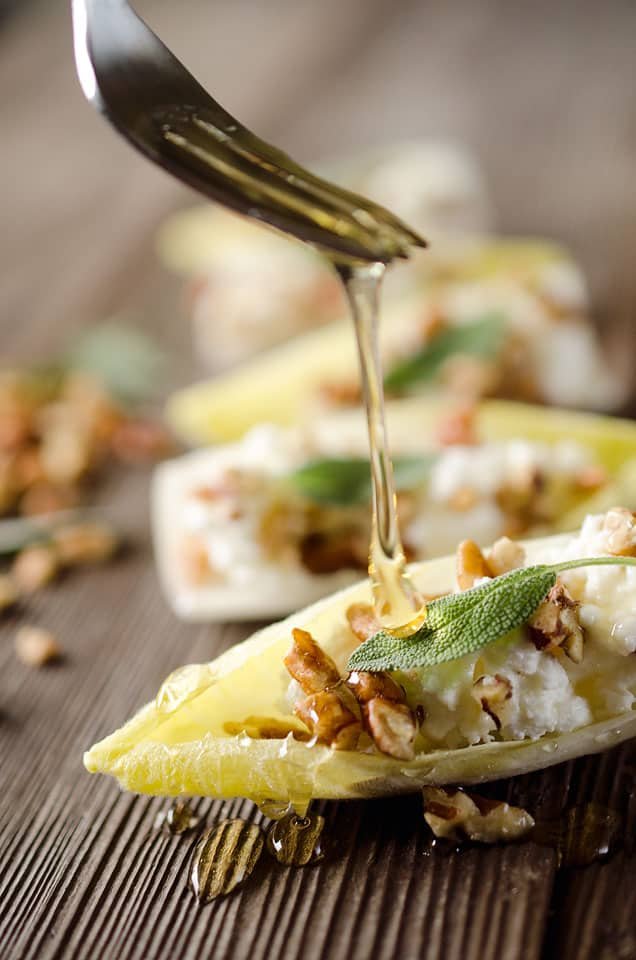 Honey and Goat Cheese Endive Bites