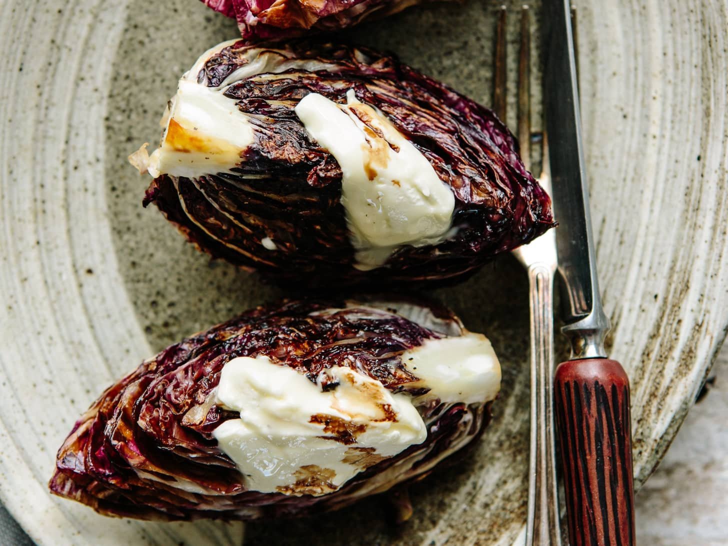 Grilled Radicchio with Creamy Cheese