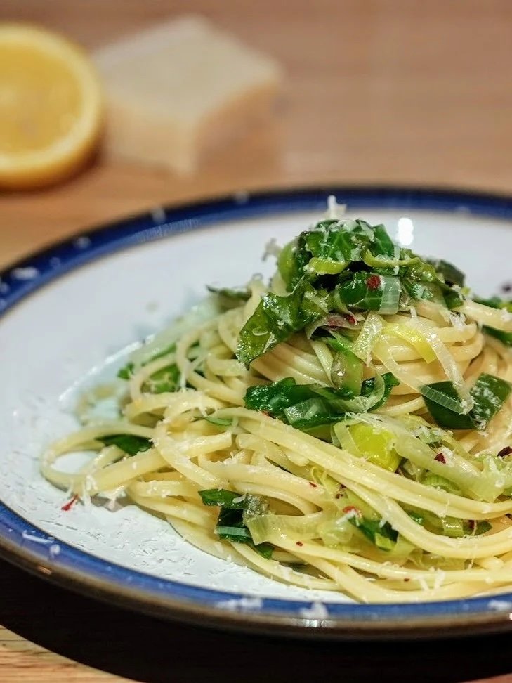 Linguine, wild garlic &amp; spring greens