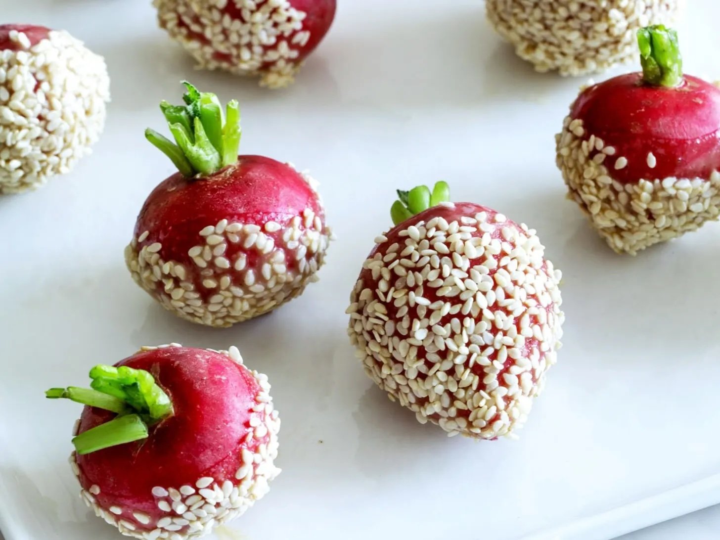 Brown Butter and Tahini Dipped Radishes