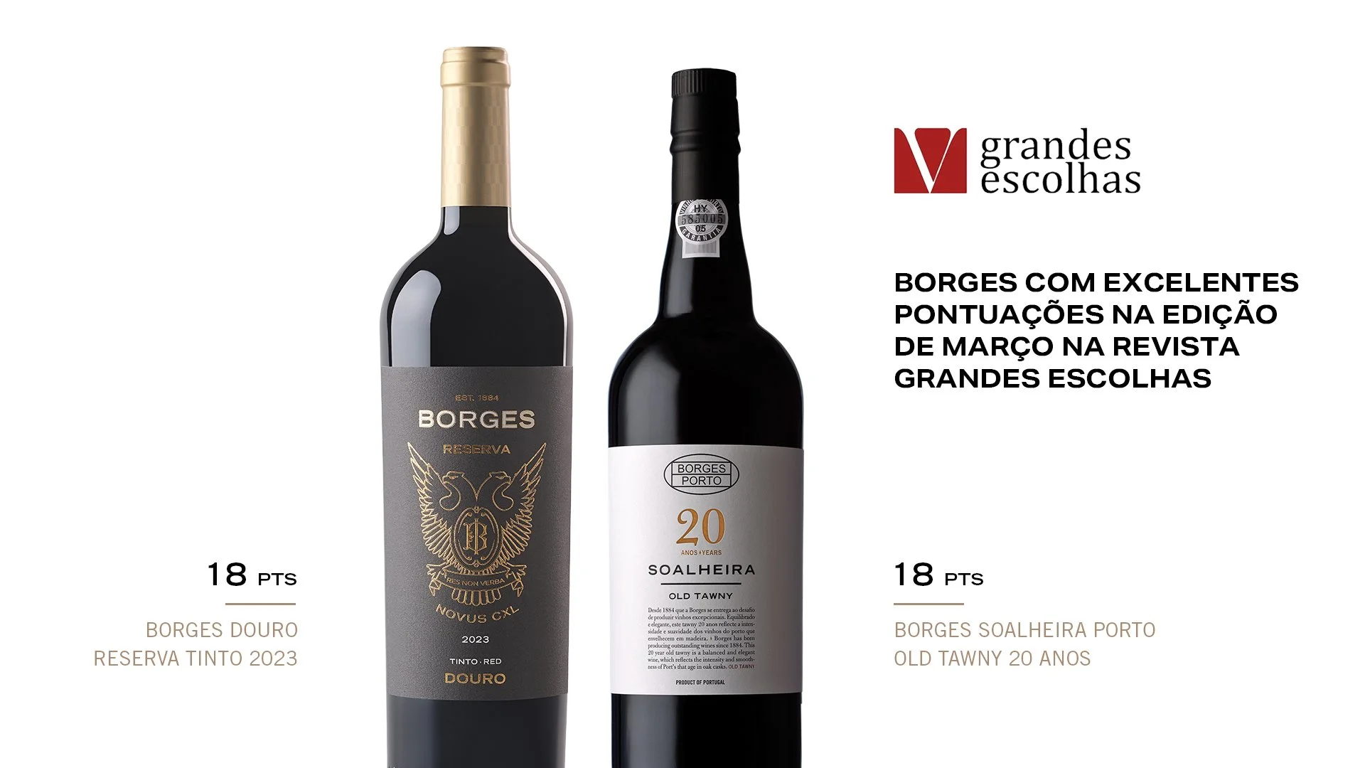 Borges com excelentes pontuações na edição de março na Revista Grandes Escolhas