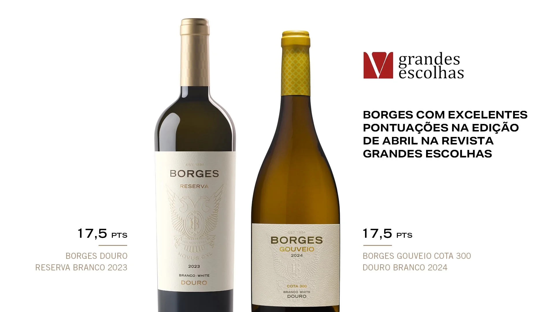 Borges com excelentes pontuações na edição de abril na Revista Grandes Escolhas