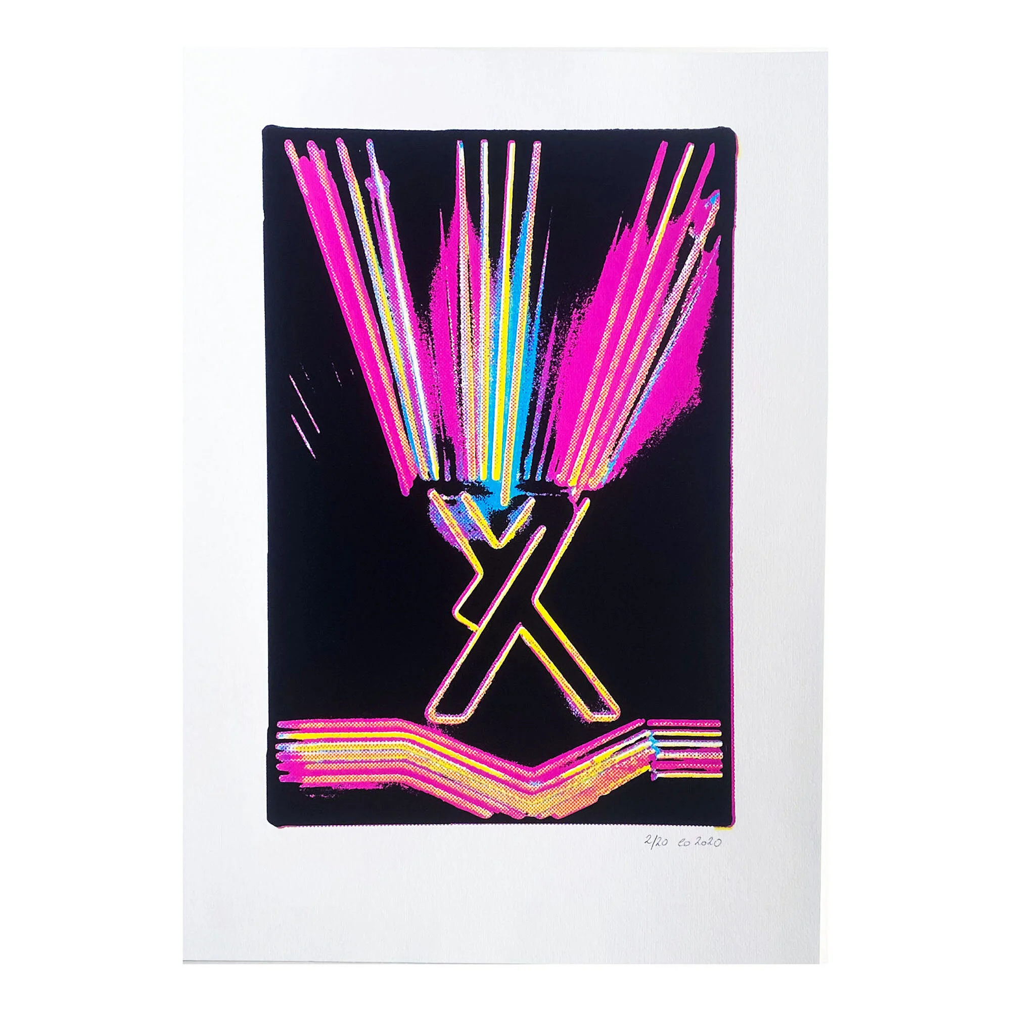 Emmanuelle Orr XY screenprint on white background
