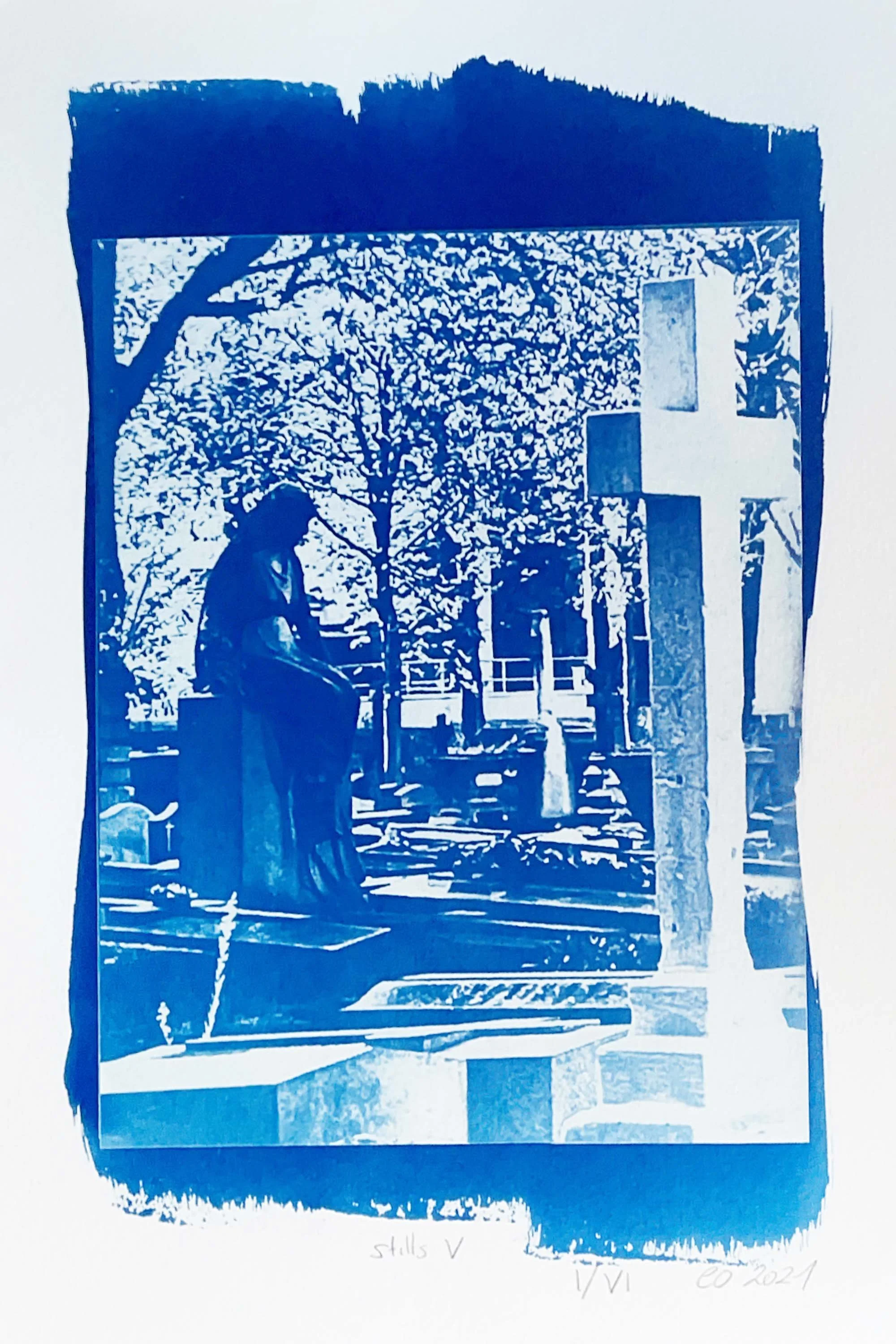 Emmanuelle Orr Stills Cyanotype