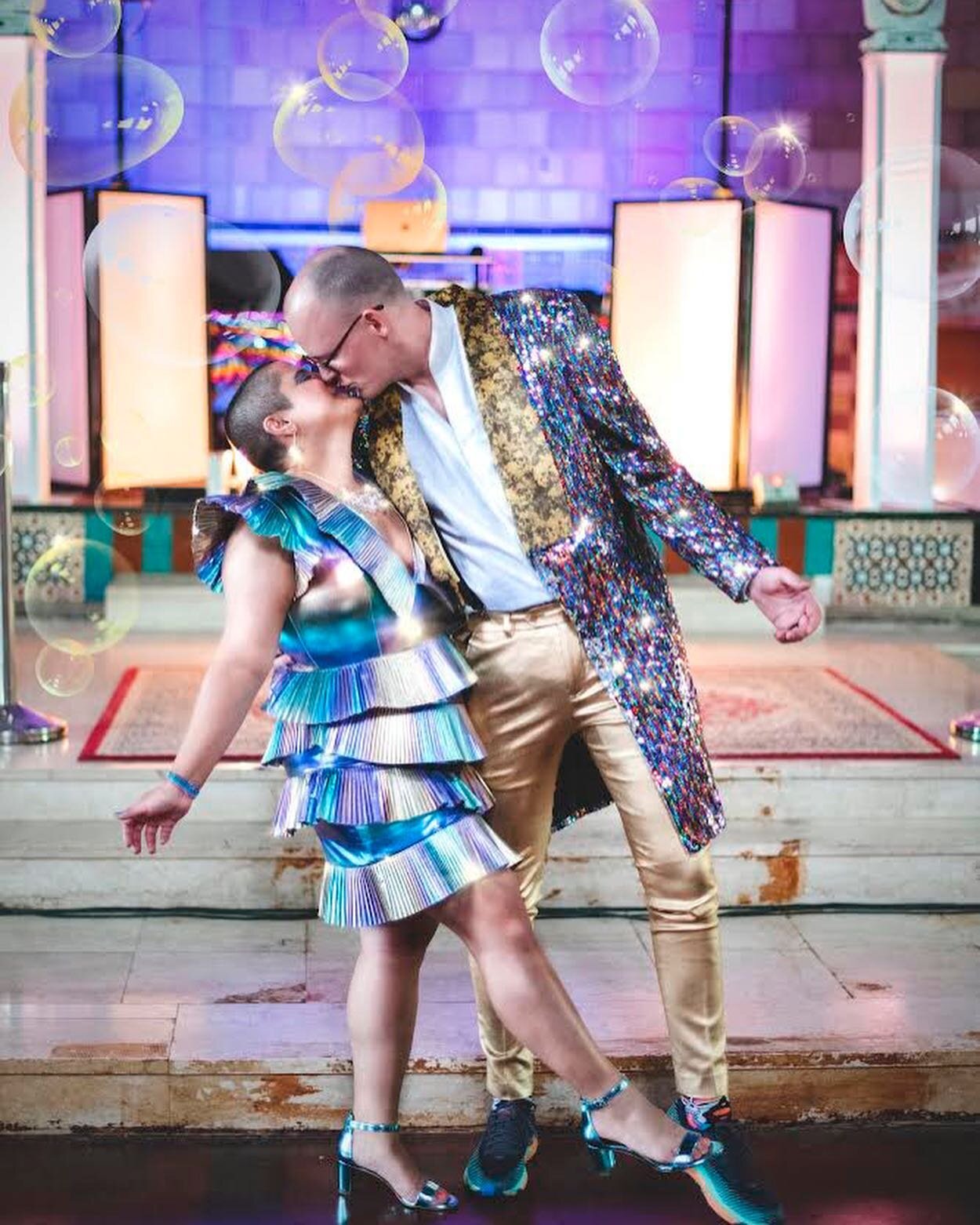 ICYMI - my big sis got married and naturally had the most colorful, confetti - ridden, sparkle disco bubblegum joy fest party ever! So glad my sis has found her match in sequin king Matt Fuller and we get to have him in our family! Equally glad that 