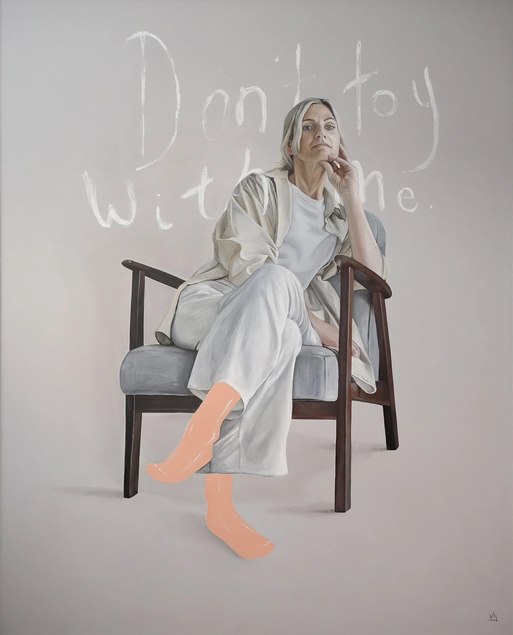 DON'T TOY WITH ME
Oil and acrylic on canvas
128 x 158cm 
2024
