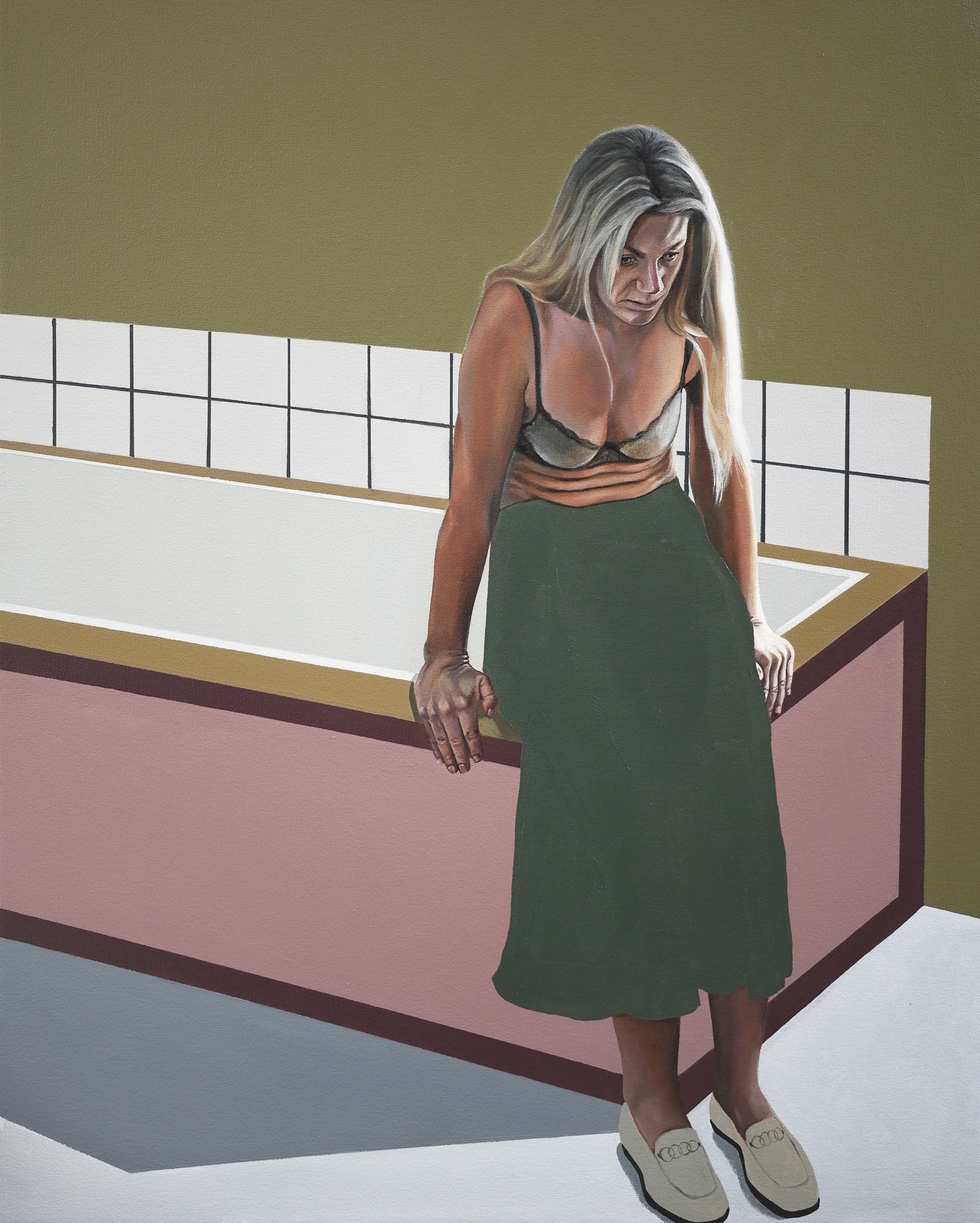 THE BATH
Acrylic and oil on canvas
61 x 76 cm 
2026