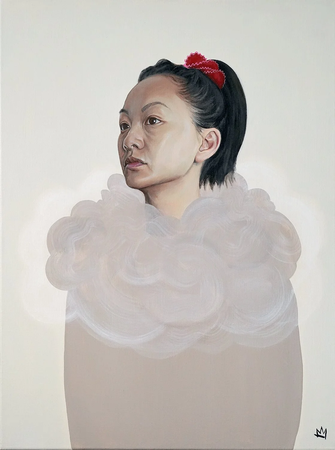 HEAD IN THE CLOUDS
Acrylic on canvas 
48.5 x 64cm 
2024