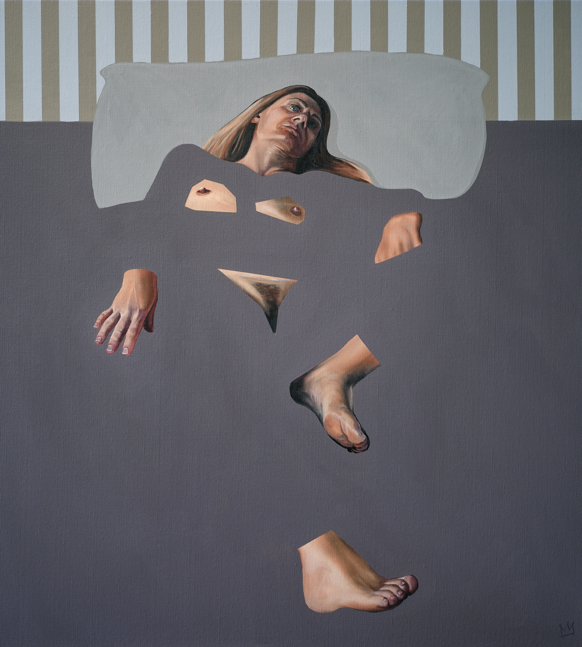 WOMAN IN PIECES
Oil and acrylic on canvas
81 x 91.5 cm
2025