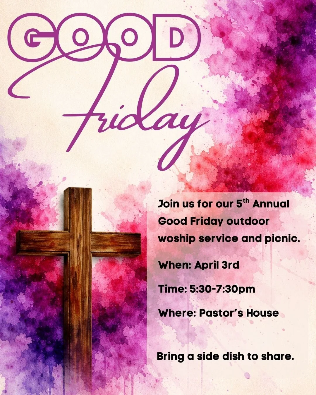 5th Annual Good Friday Outdoor Worship Service & Picnic