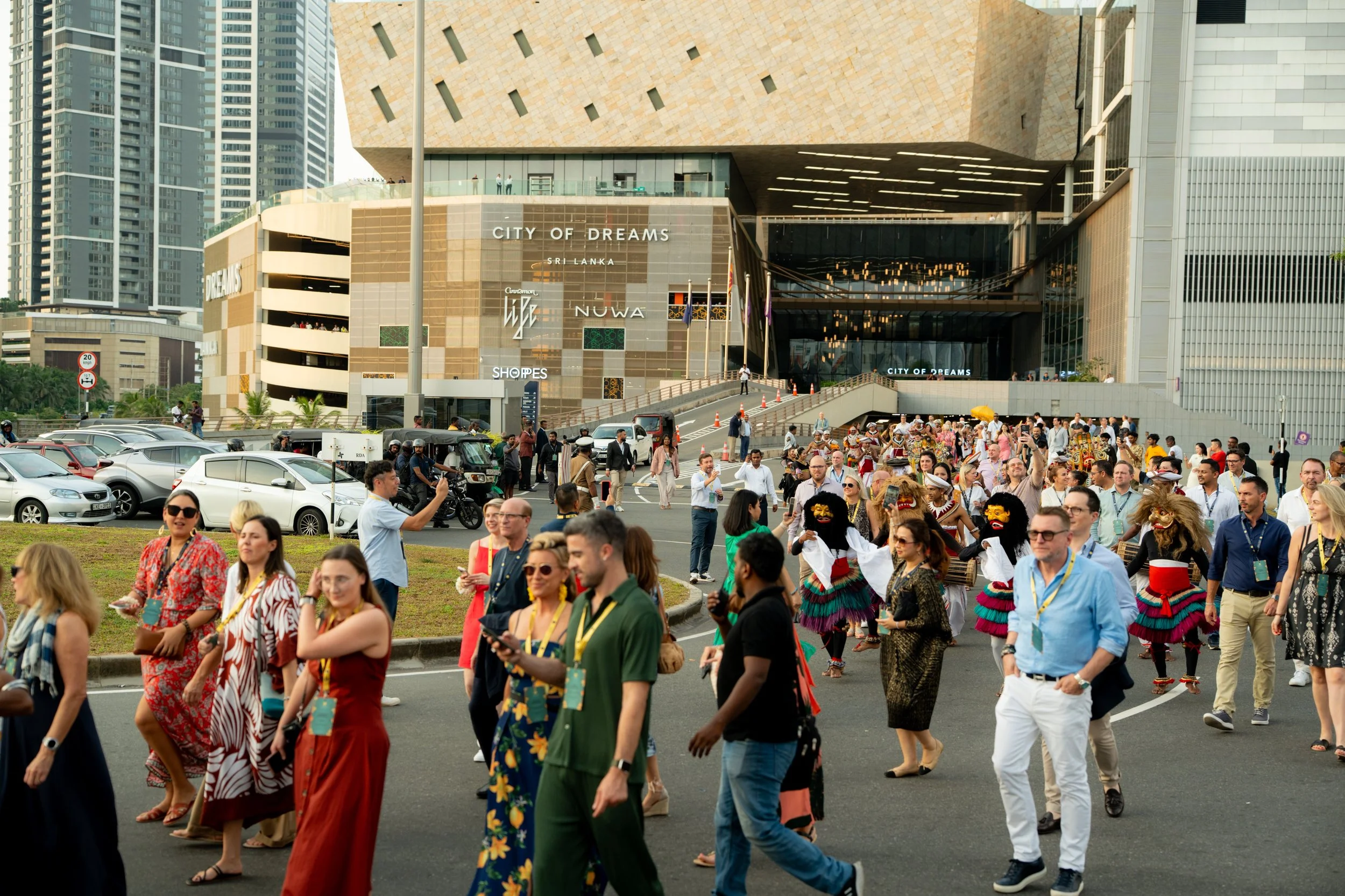 inVOYAGE take over the streets of Colombo outside the new City of Dreams integrated resort