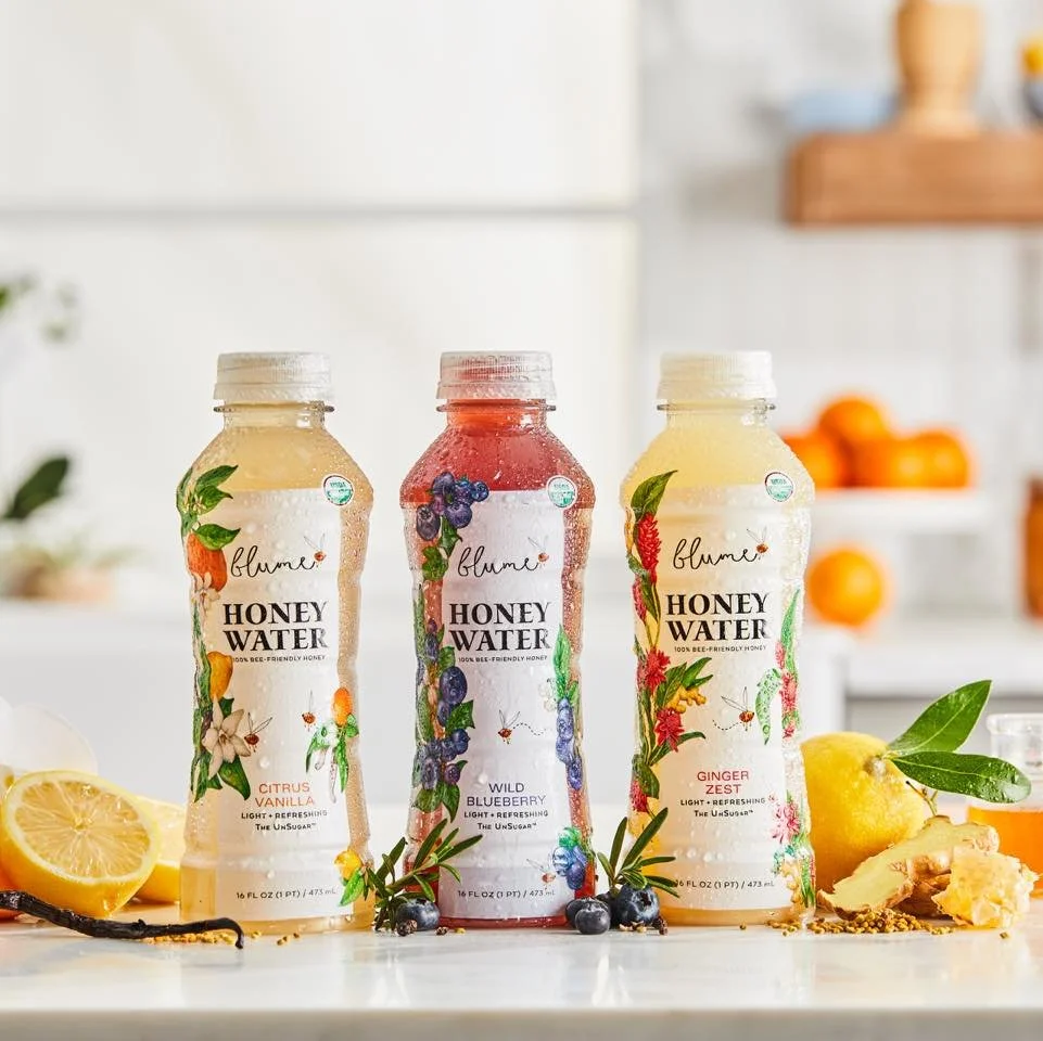 Meet the buzz behind better hydration.
Blume is made with real honey and botanicals &mdash; no artificial ingredients, sweetened by honey, backed by nature. 🌸🍯

✨ Available in Citrus Vanilla, Wild Blueberry &amp; Ginger Zest
✨ Packed with antioxida