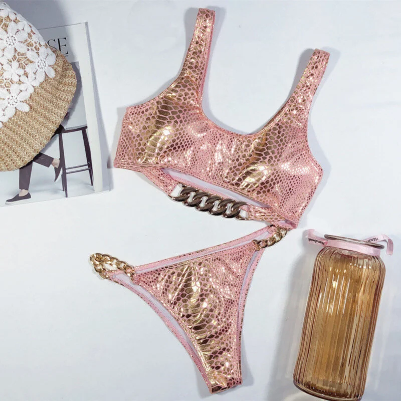 rose gold bathing suit