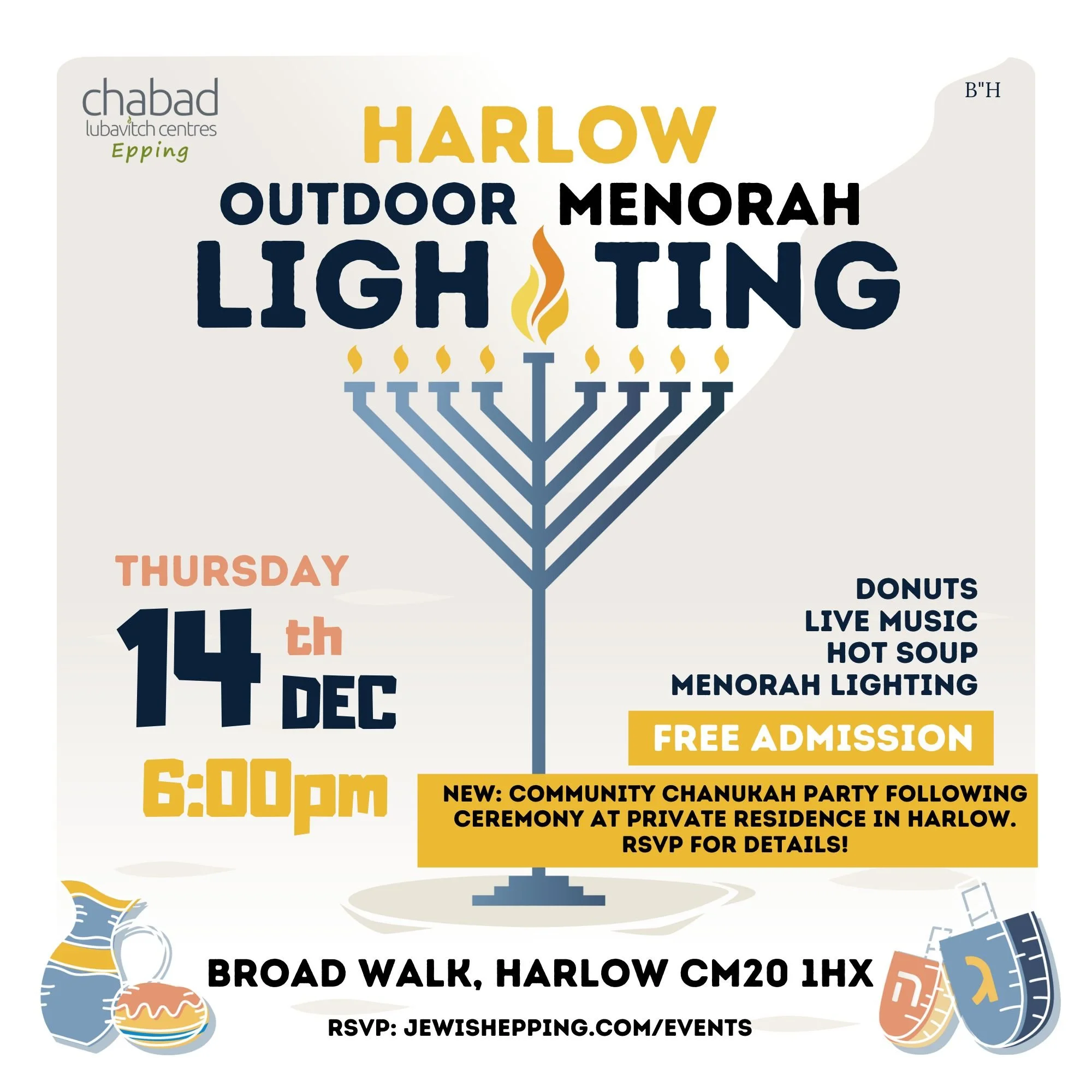 Harlow Menorah Lighting & Community Party