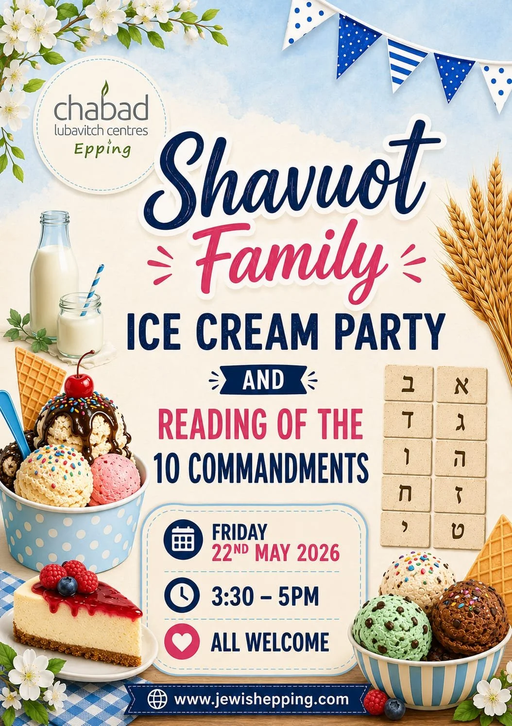 Shavuot services &amp; Family Ice Cream Party