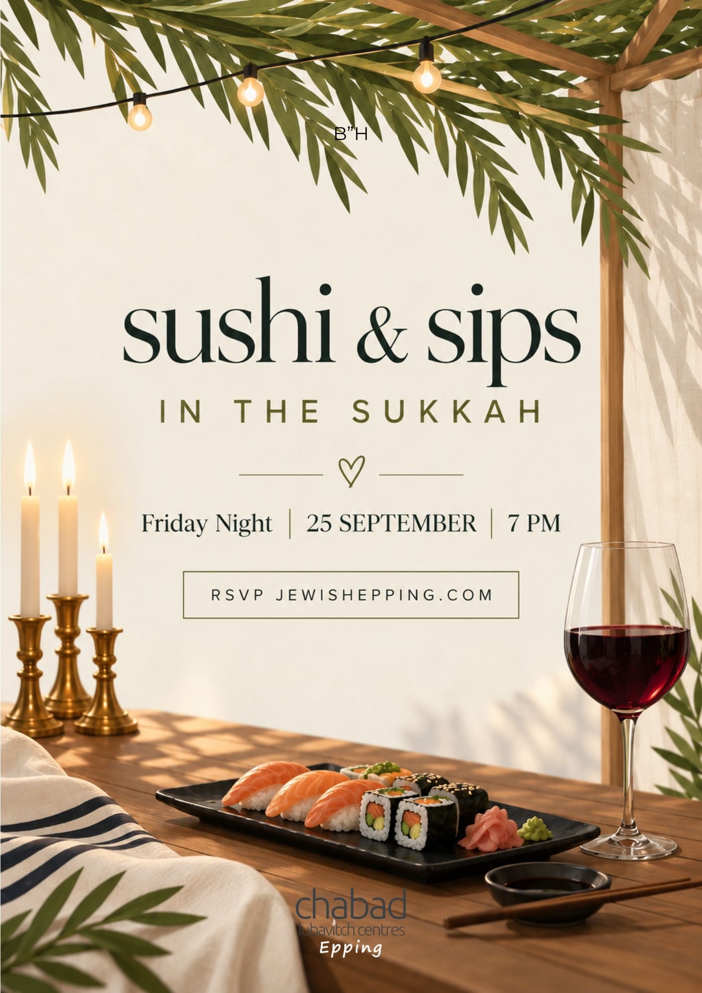 Sushi &amp; Sips - Sukkot