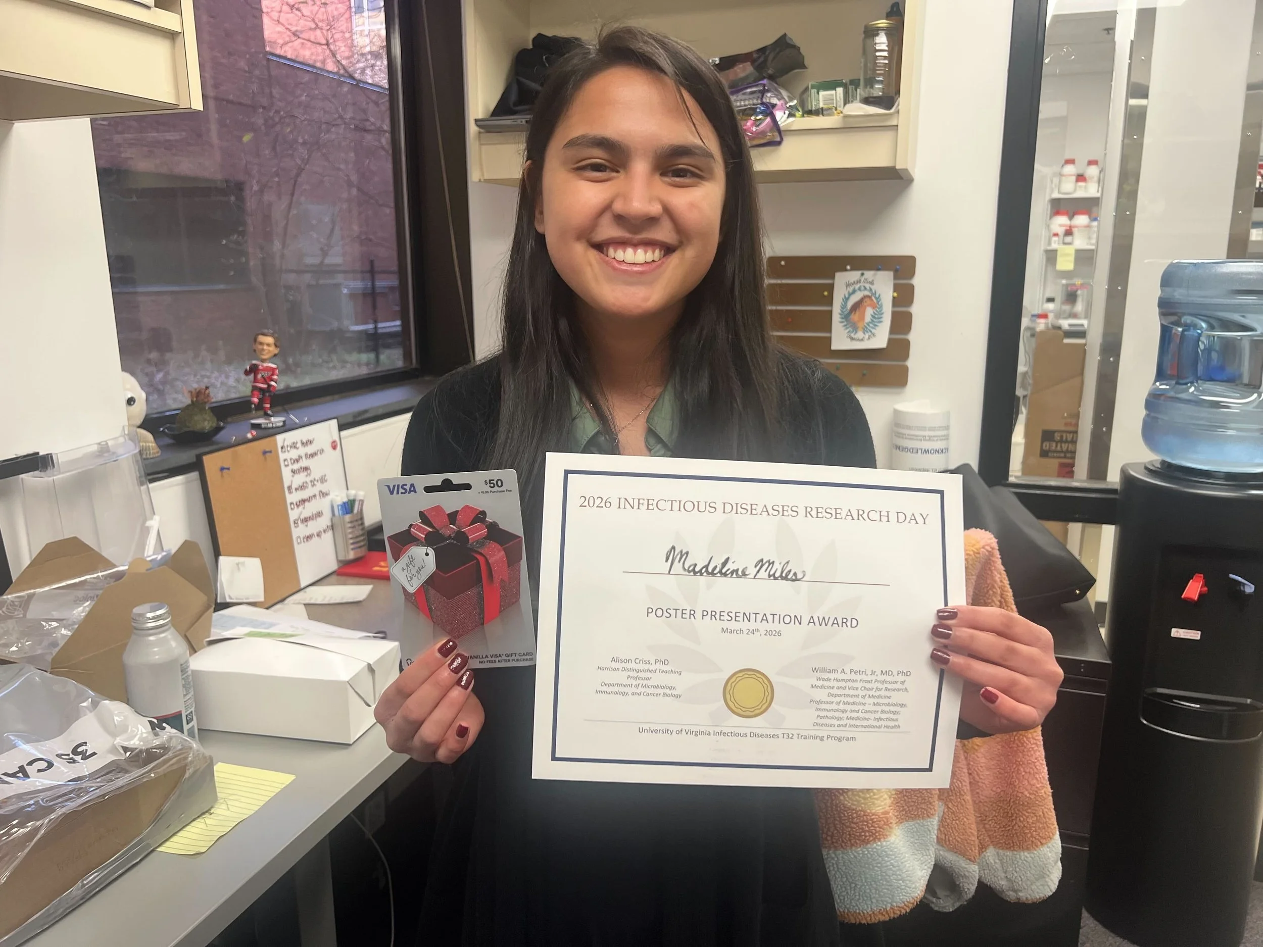 Congratulations to Maddie on winning the Infectious Diseases Research Day poster competition!