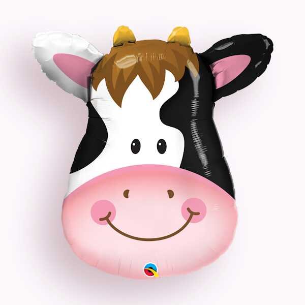 32 INCH CONTENTED COW HEAD SUPERSHAPE FOIL BALLOON