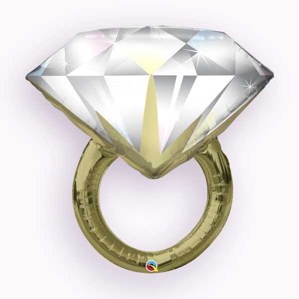 Diamond Wedding Ring 37" Supershape Foil Balloon