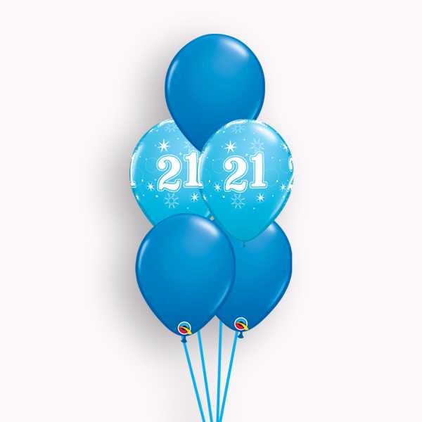 Bunch Of 5 Latex Balloons - 2 Printed
