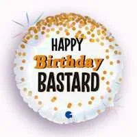 78088 Happy Birthday Bastard 18" Foil Balloon