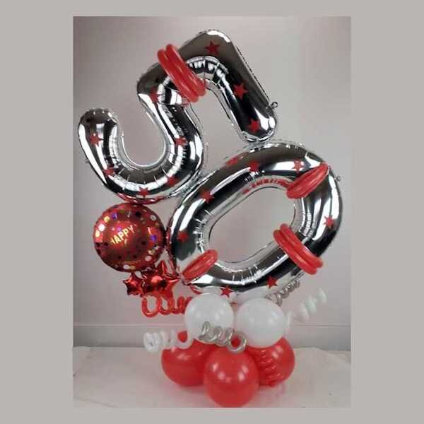Birthday Balloon Large Number Collage Display No. 9