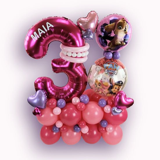 Paw Patrol Large Number Balloon Collage
