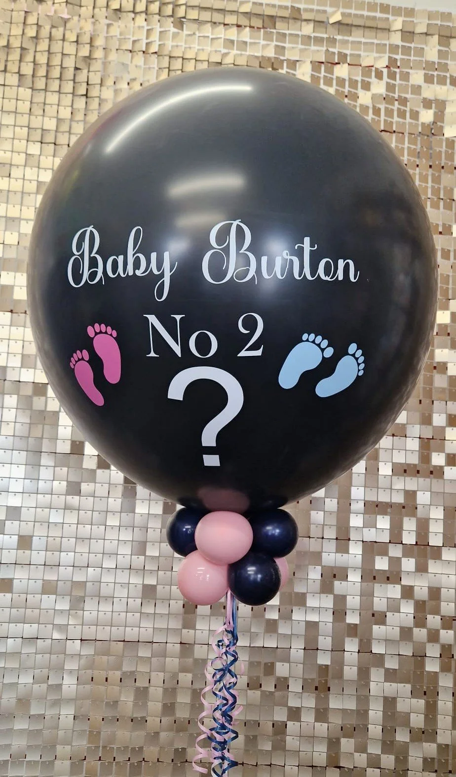 3ft Helium filled / Gender reveal popping/confetti balloon £37.50