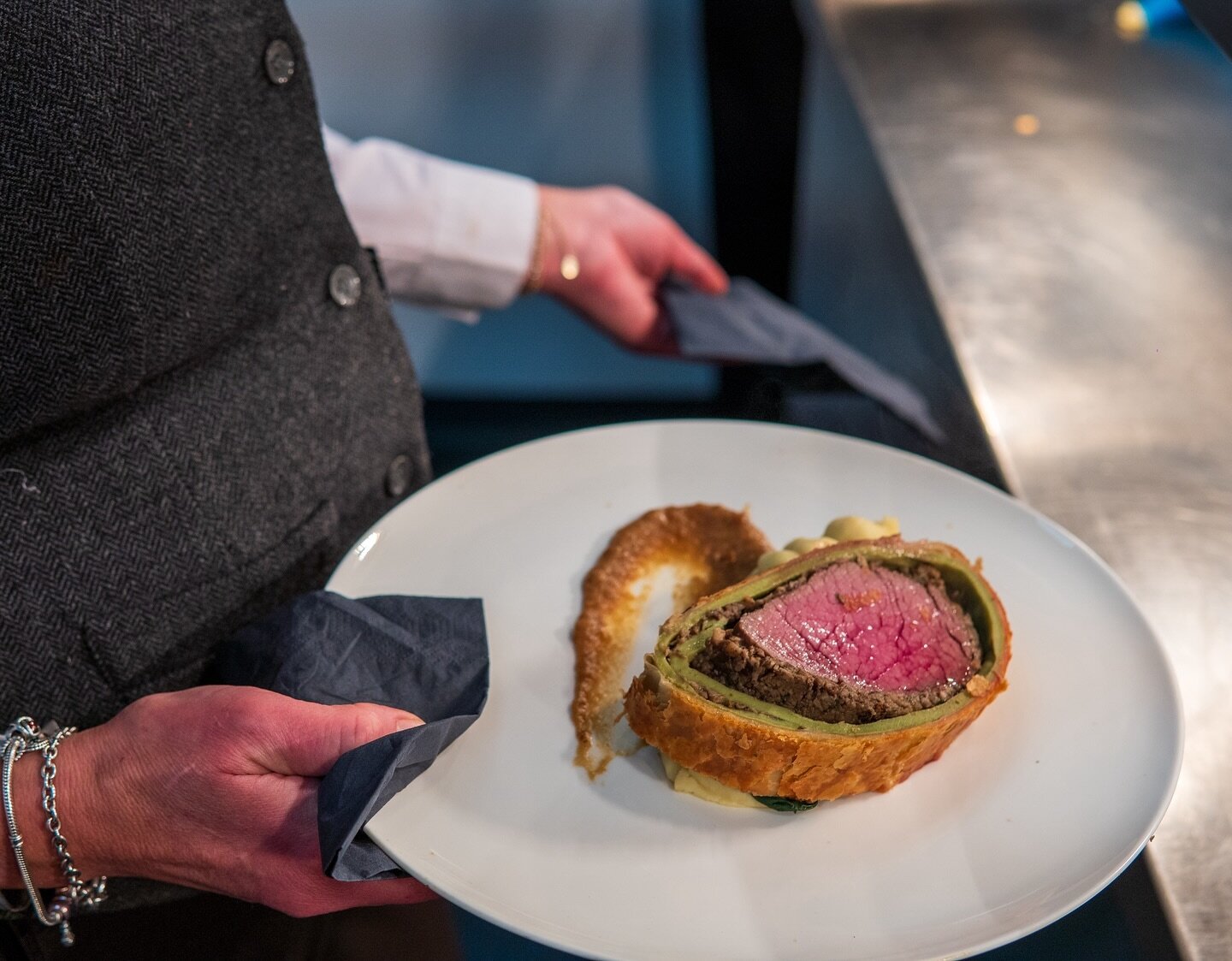 Now that the January diet is out of the way, we can go back to indulging in all the good stuff, like this luxurious Beef Wellington. 

Our Beef Wellington is slowly becoming a staple for Private Dining clients.

This dish will wow your guests with it