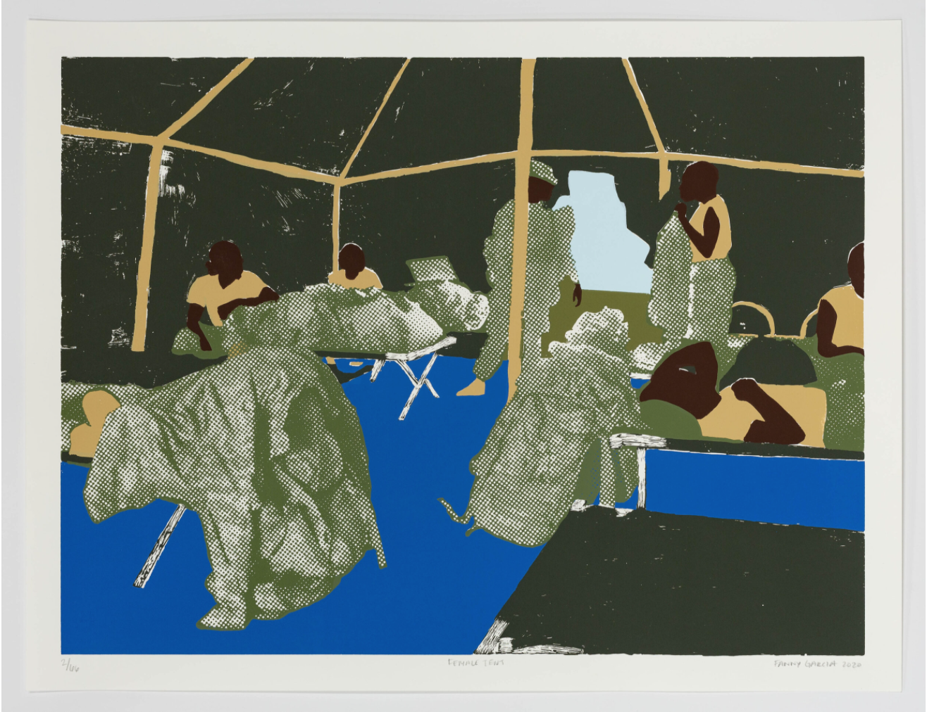 Female Tent, 2020, Screenprint, 20 x 26 in., Image Size: 18 x 24