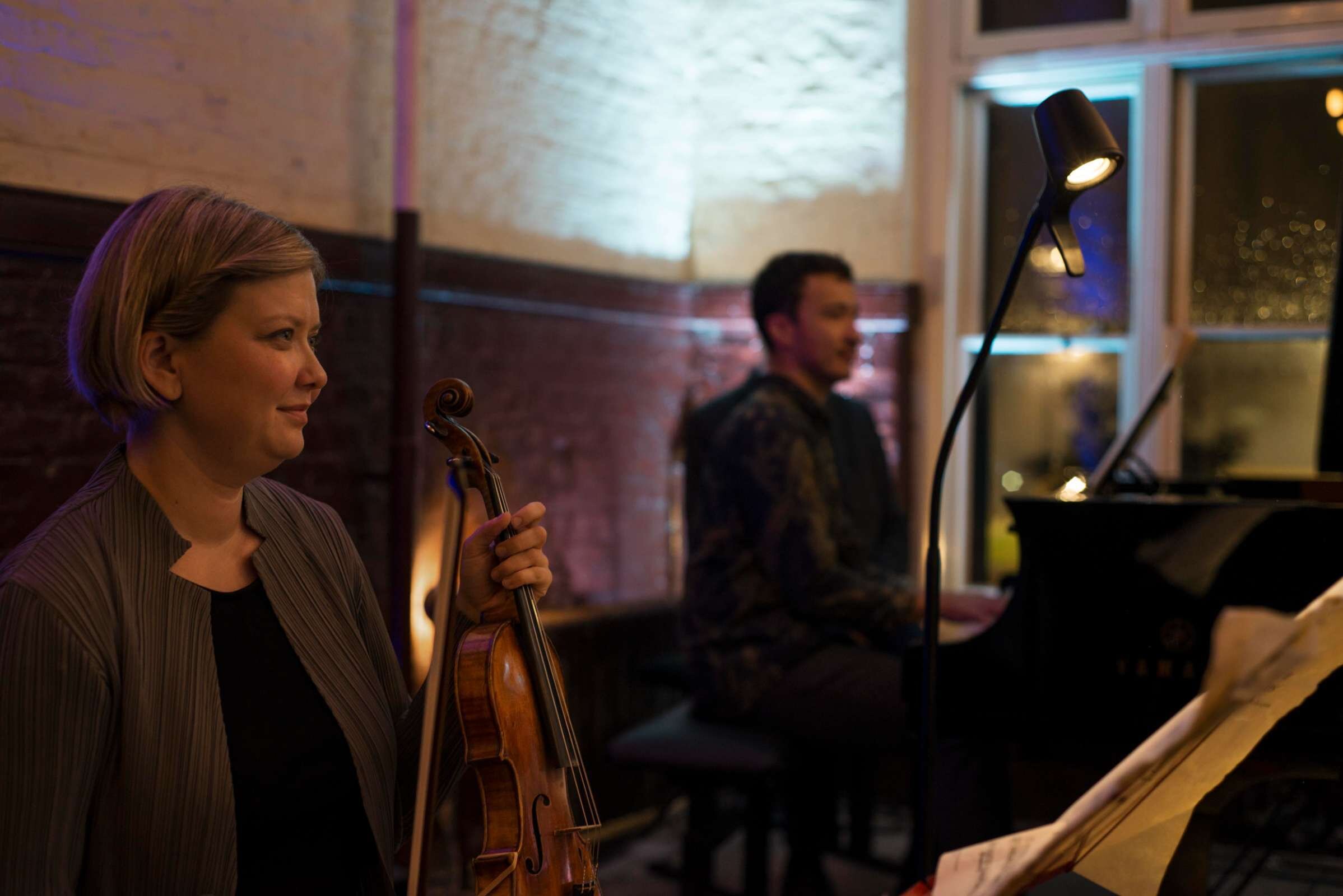 Shostakovich and Brahms by the canal