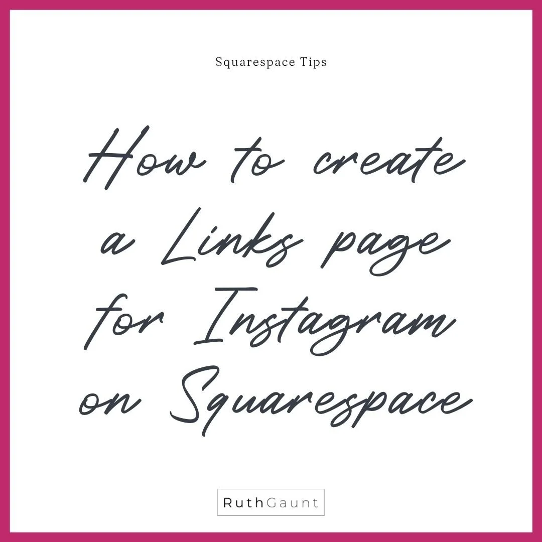 How to design a links page for Instagram on your Squarespace website