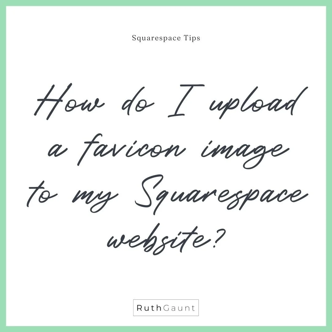 How do I upload a favicon image to my Squarespace website?