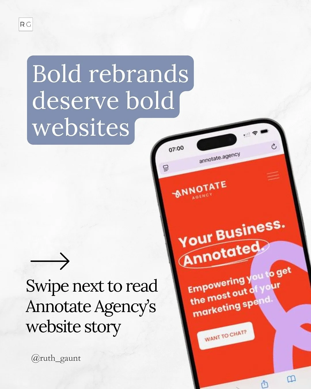 When your rebrand deserves a website that matches its energy 🔥

Annotate Agency knew their bold new branding needed a digital home that could keep up. One streamlined page, custom animations, and a focus on driving enquiries rather than overwhelming