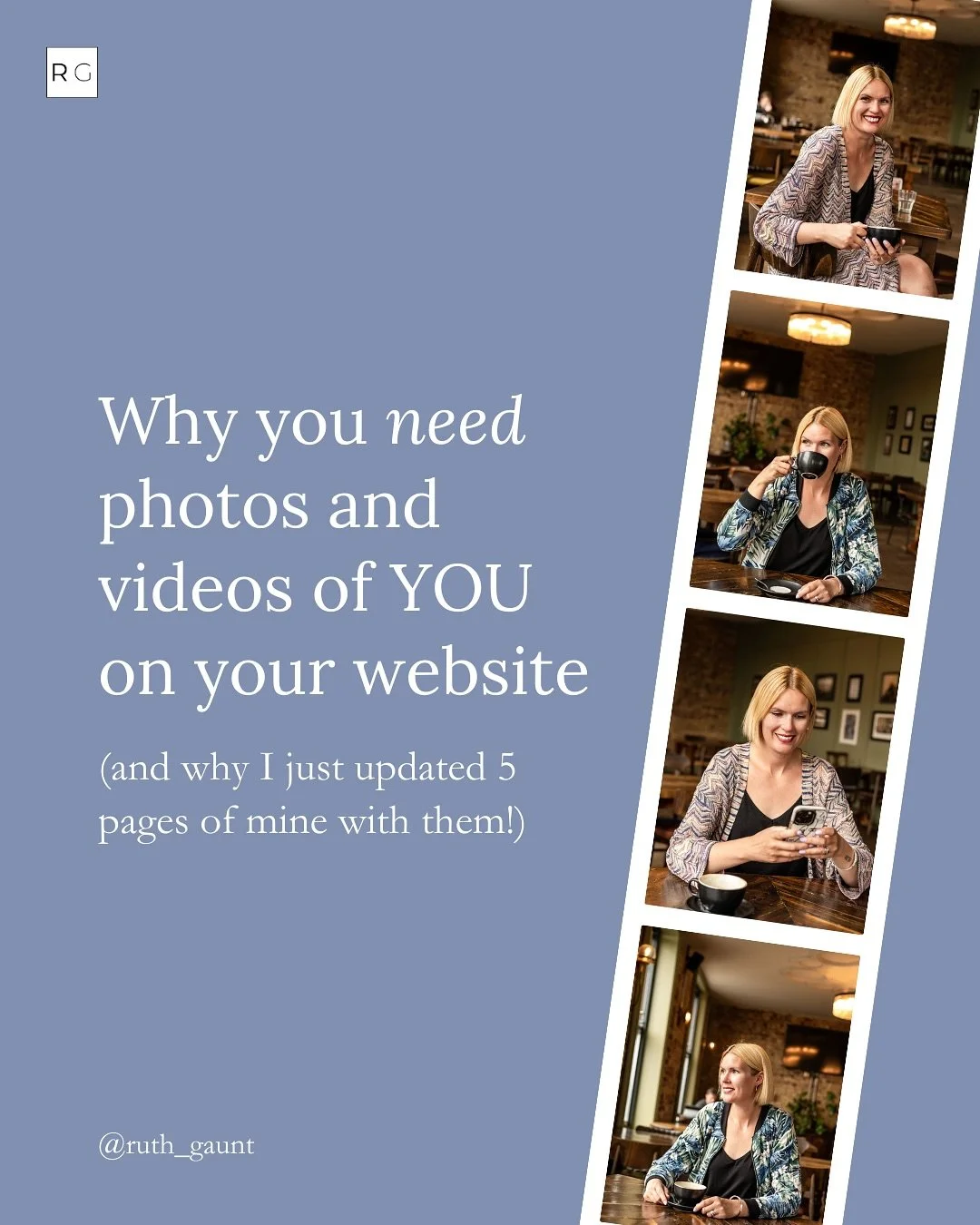 The fastest way to build trust with your website visitors is showing them the real person behind the business 📸

I just updated 5 pages of my website with a few fresh photos and videos, and it&rsquo;s incredible how much more connected and authentic