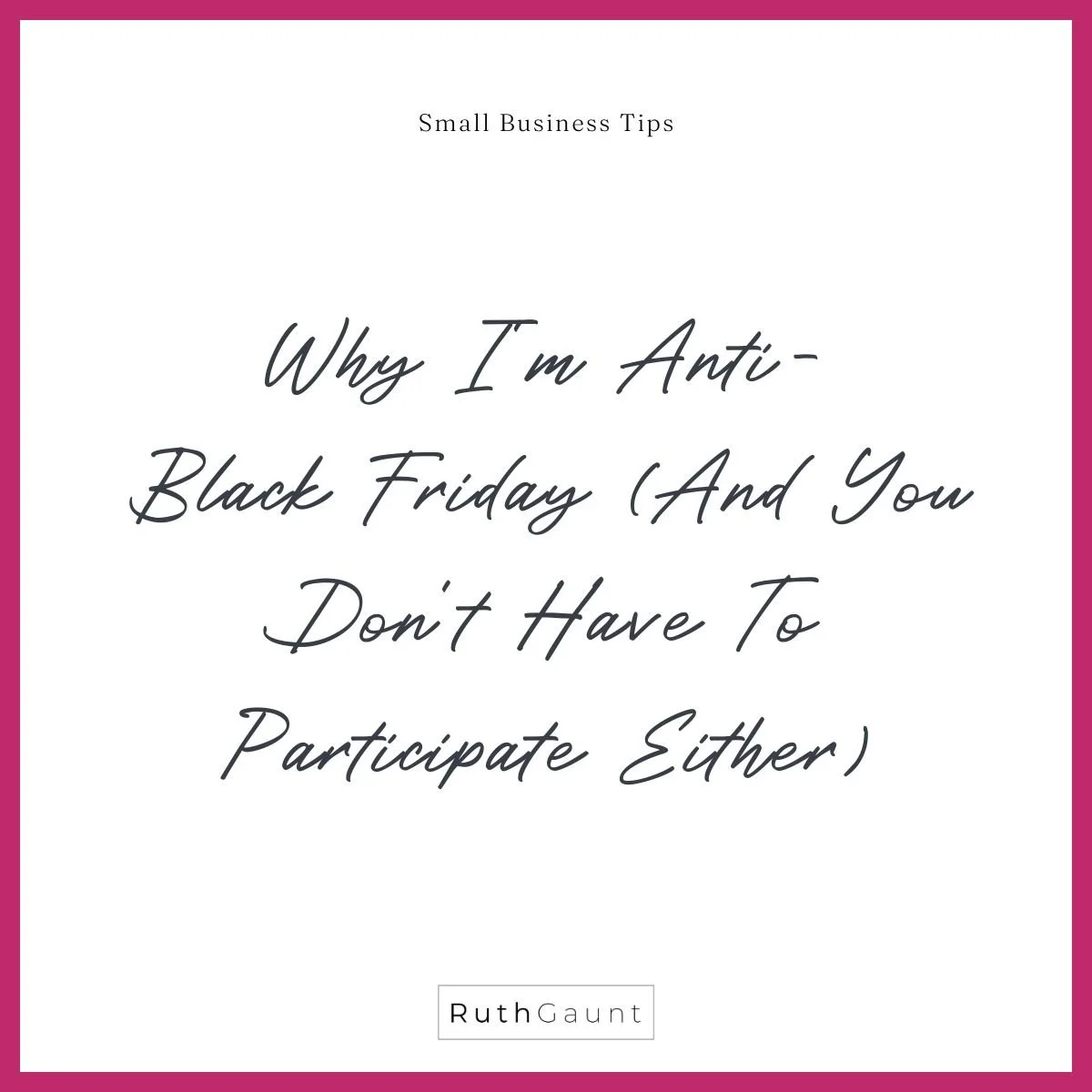 Why I'm Anti-Black Friday (And You Don't Have To Participate Either)
