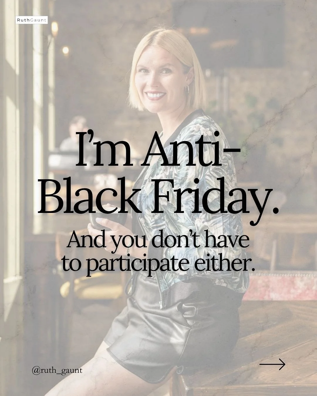 Unpopular opinion: You don&rsquo;t have to participate in Black Friday!

Not because I&rsquo;m against sales (run them when they make sense for YOU!), but because I&rsquo;m done with the pressure of slashing prices just because everyone else is.

Las