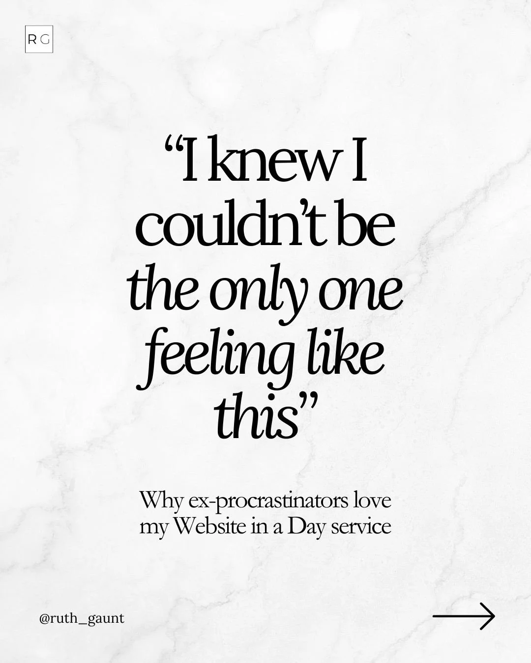 The thing about procrastination is it&rsquo;s not laziness, it&rsquo;s usually overwhelm!

V had been putting off her website for ages because figuring out what to include felt too big. But once she finally decided to do it, she didn&rsquo;t want to 