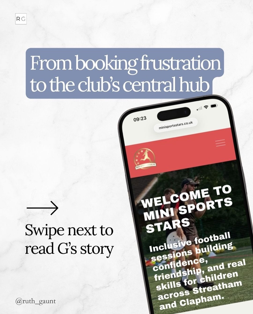 This one&rsquo;s a bit special to me ⭐️

My son plays for a grassroots football club in South London, and one evening I was trying to book his session and was struggling to navigate the website

Turns out the owner, who is 100% a football coach and 0