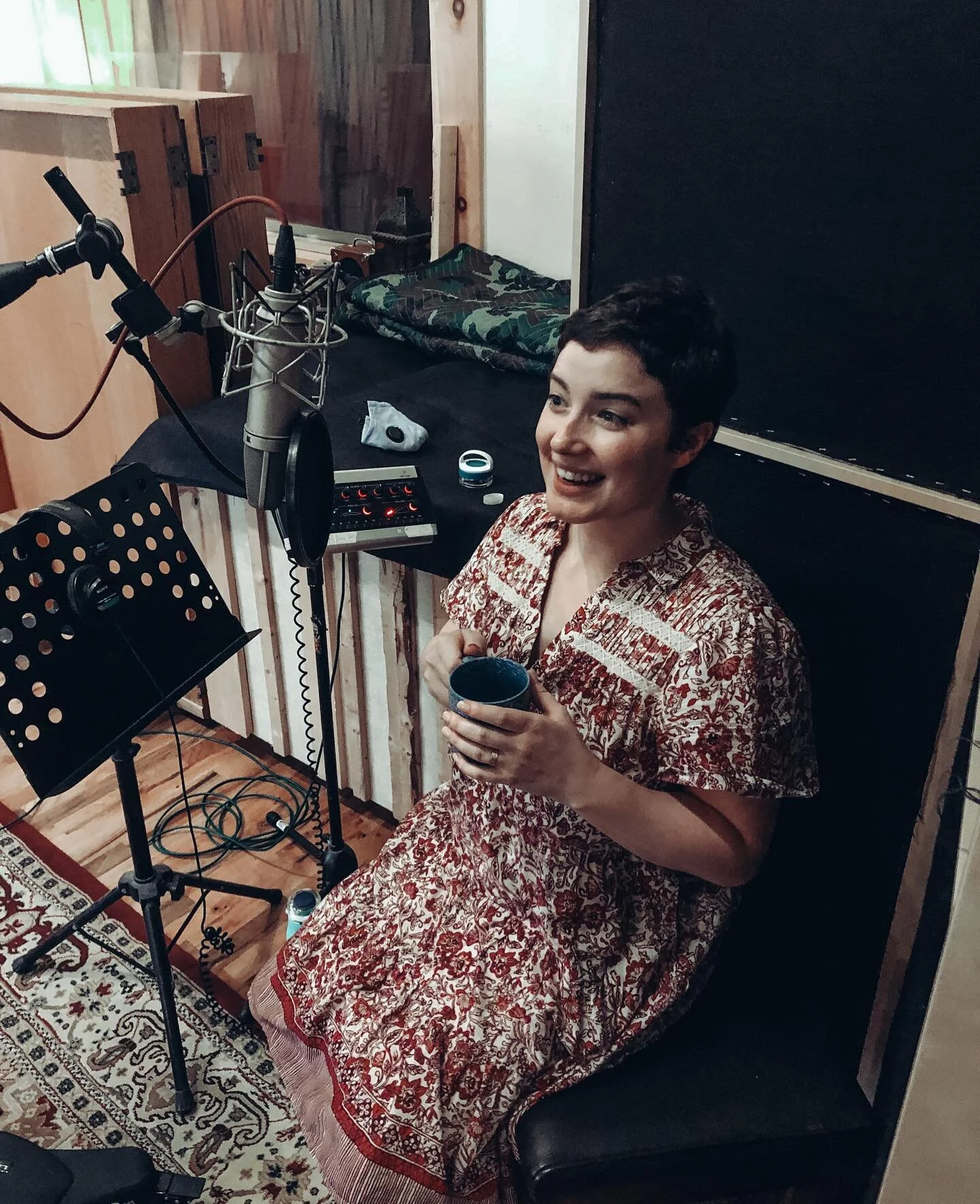 Recording an EP during a pandemic looked like this. So much joy to be in a studio making music. Thank you to Tom at @riftstudiosnyc for helping us make it work!!
&bull;
PS - our EP will be out in FOUR DAYS!!