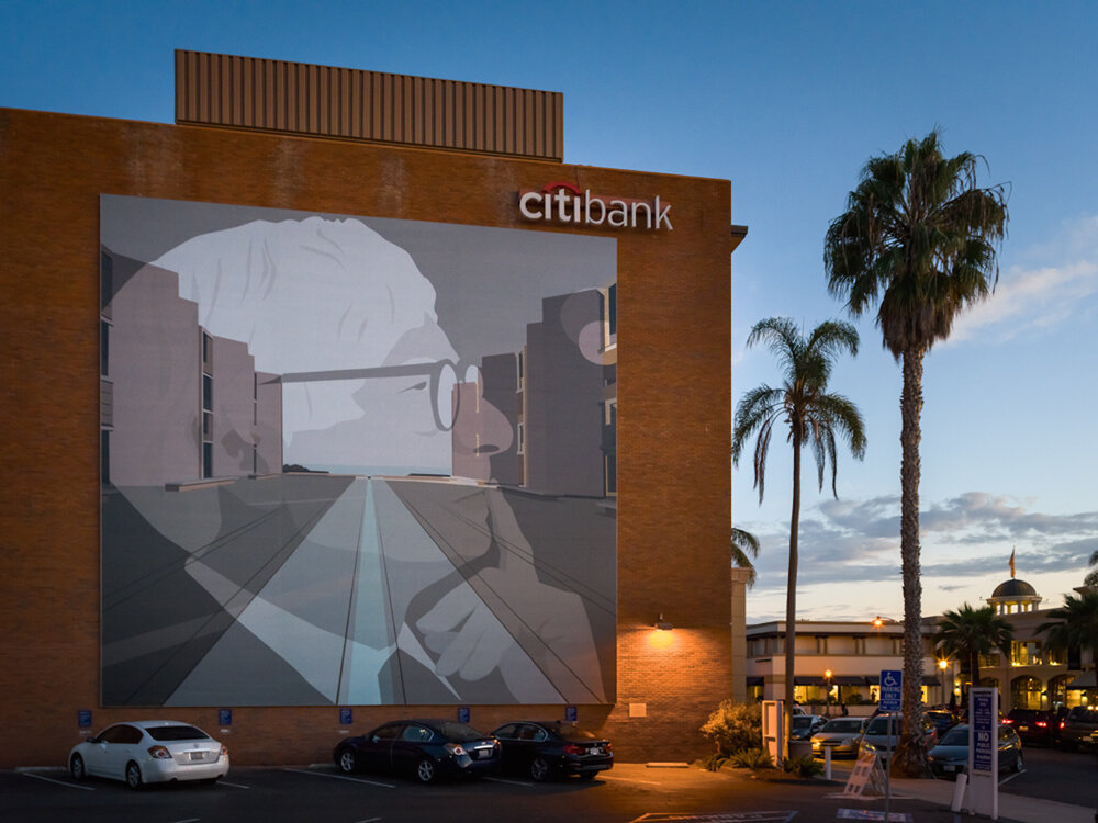 Kota Ezawa mural in La Jolla California
