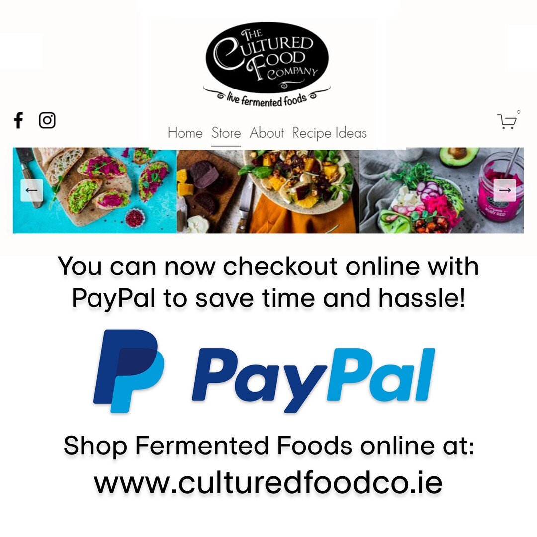 You can now checkout on our online store using PayPal!

#fermentedfoods #sauerkraut #kimchi #guthealth #microbiome #unpasteurised
