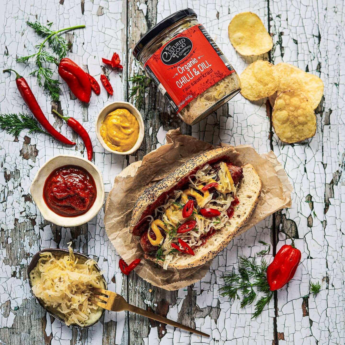 Organic Chilli &amp; Dill Sauerkraut. Works perfect in a spicy hot dog with mustard. 🌭

#fermentedfoods #sauerkraut #probiotic #guthealth #gutbacteria