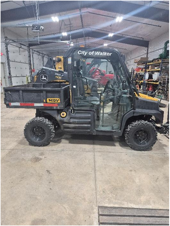City of Walker is soliciting bids for a 2017 Hustler MDV UTV, Model MDV-934018