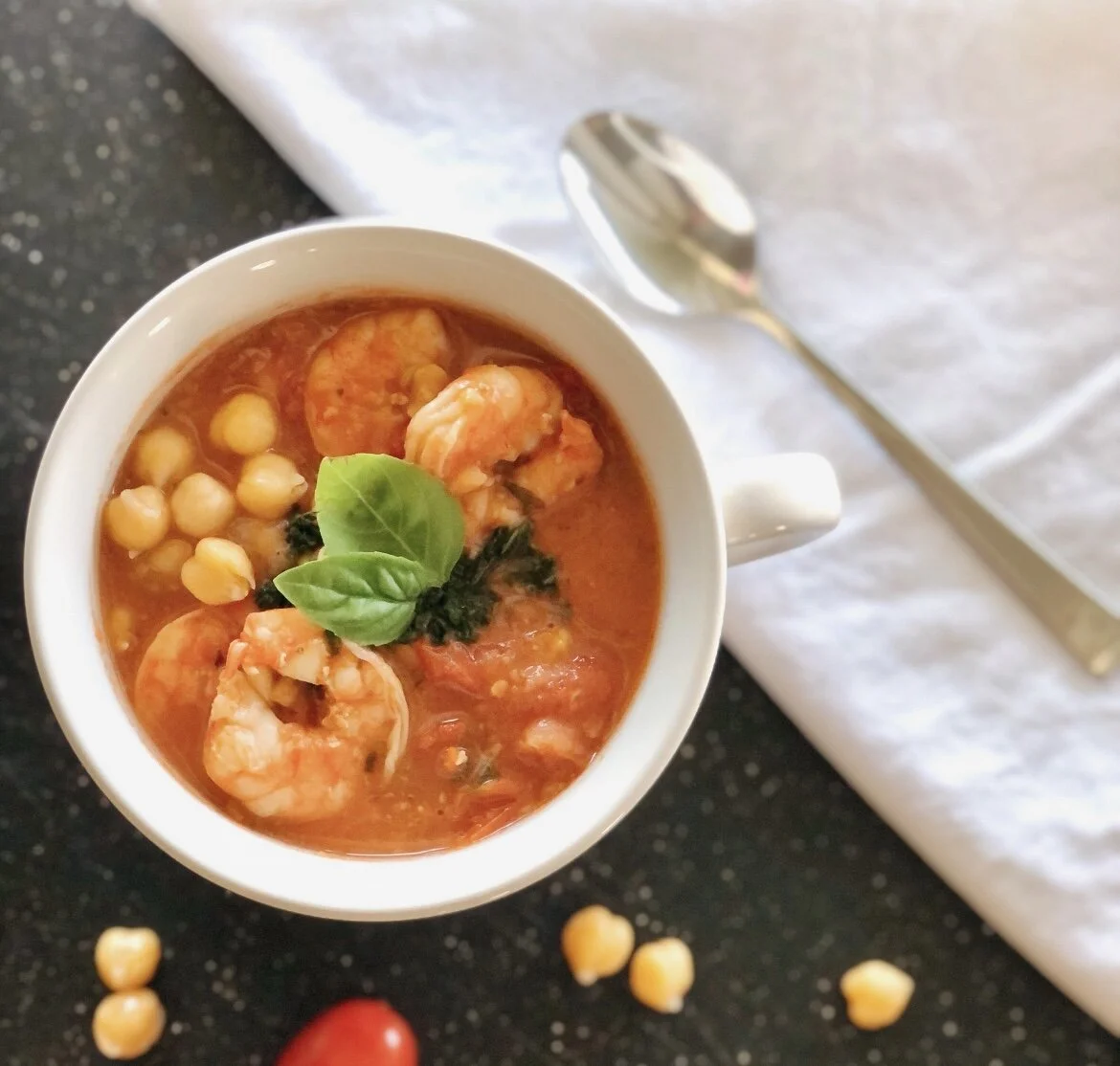 Shrimp, Chickpea, and Chorizo Stew