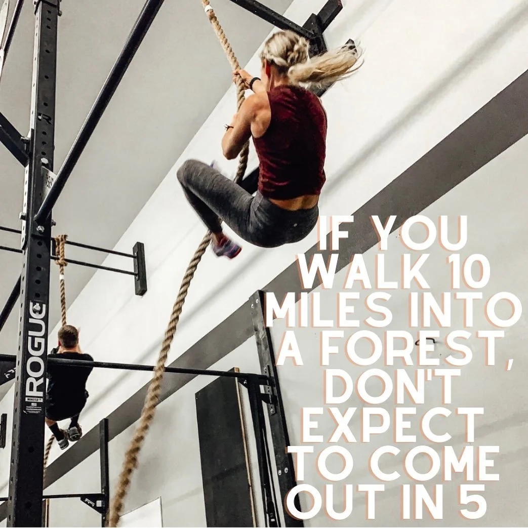 If you walk 10 miles into the forest, don't expect to come out in 5. 