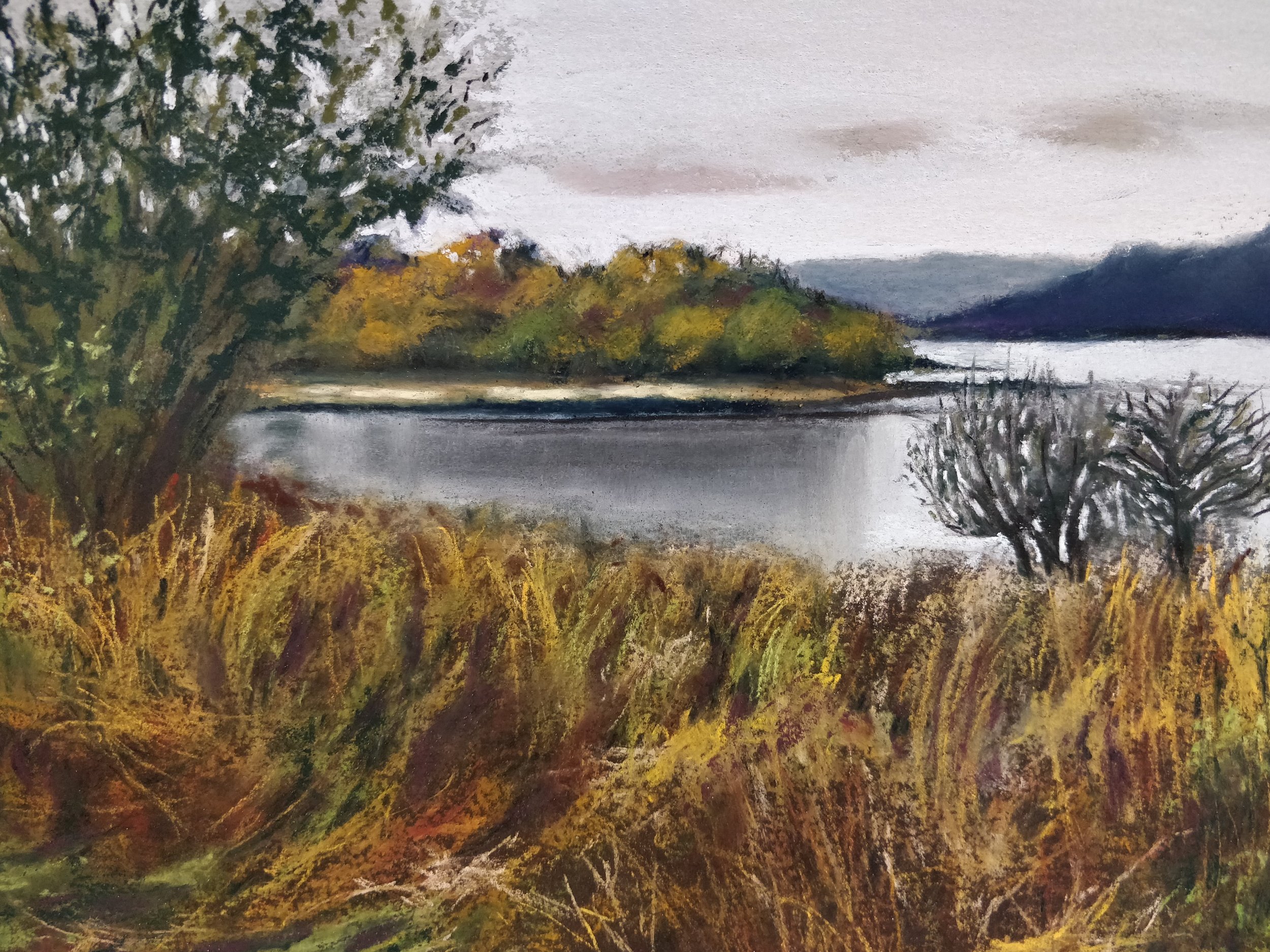 Kielder Water. Soft Pastels.
