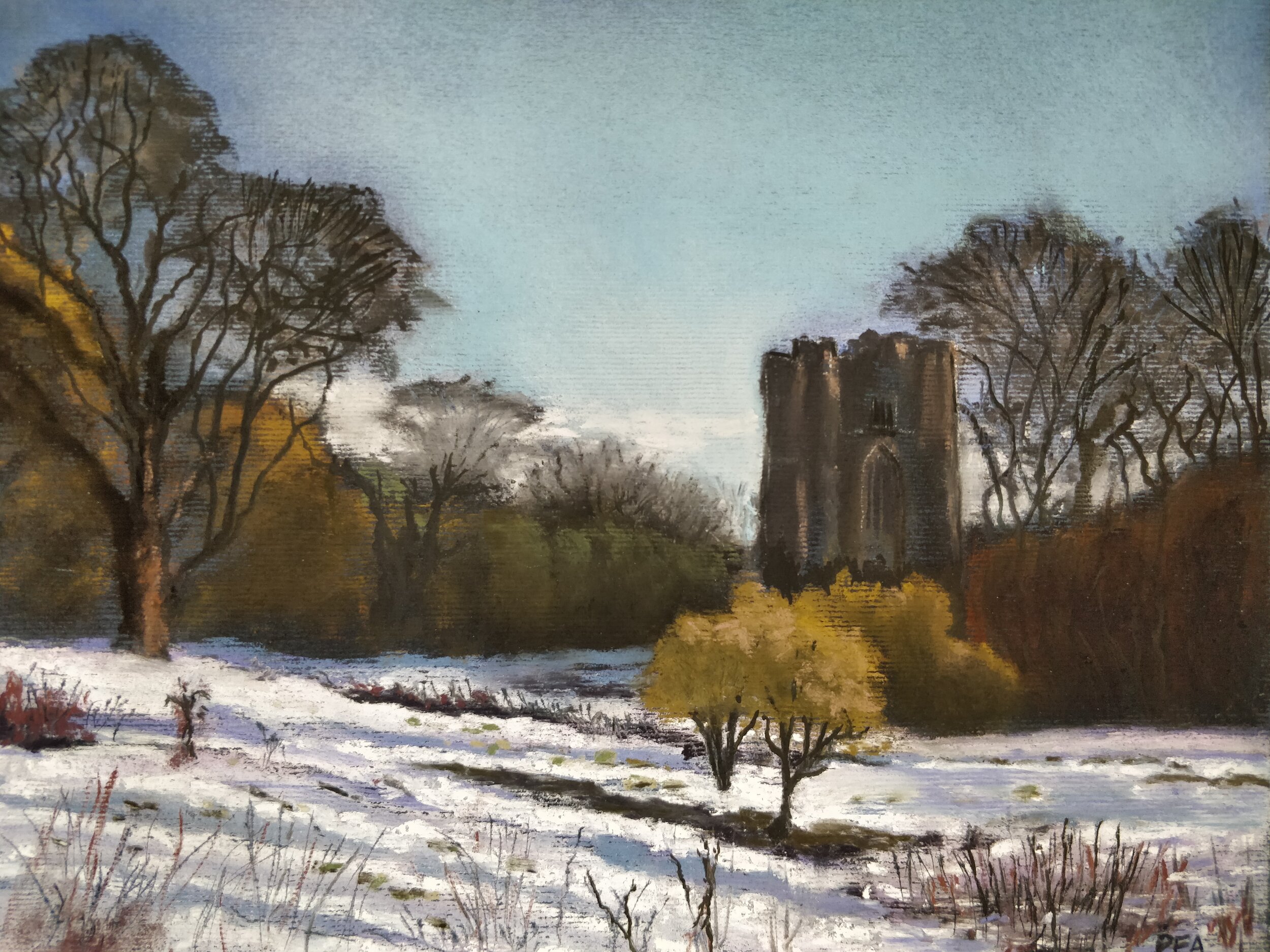 Fountains Abbey, Winter