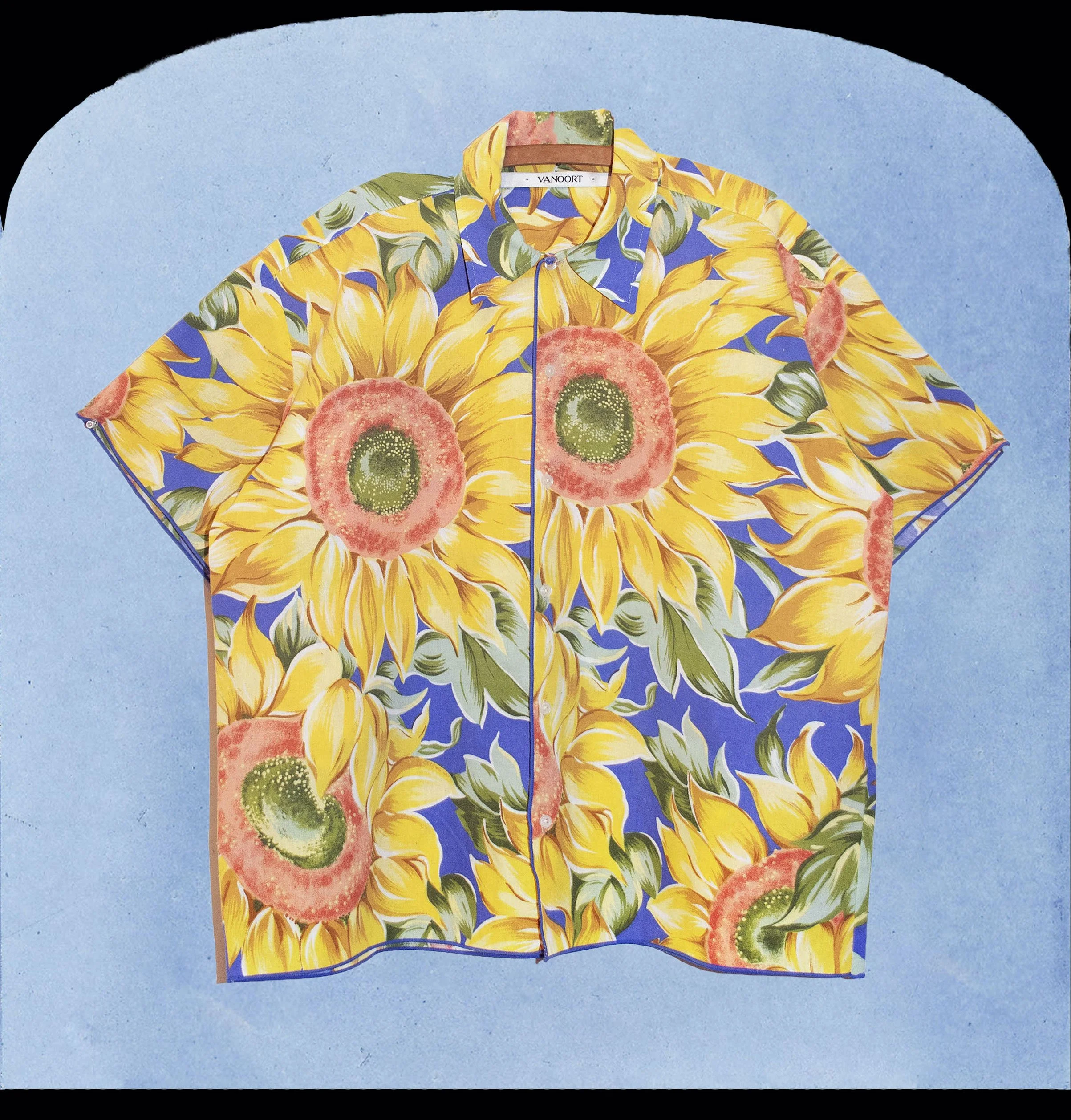 sunflower button up shirt