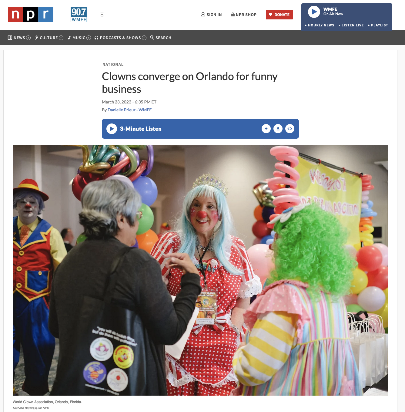 Clowns converge on Orlando for funny business 